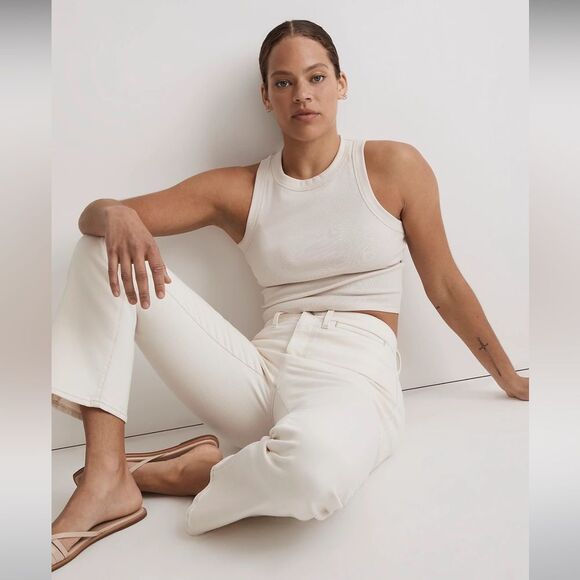 Madewell NWT Kick Out Crop Jeans Size 32 Mid Rise in Vintage Canvas - Picture 3 of 10